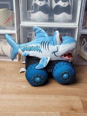 Monster Jam Megalodon Plush Truckin Pals 12" Stuffed Shark Animal 2017